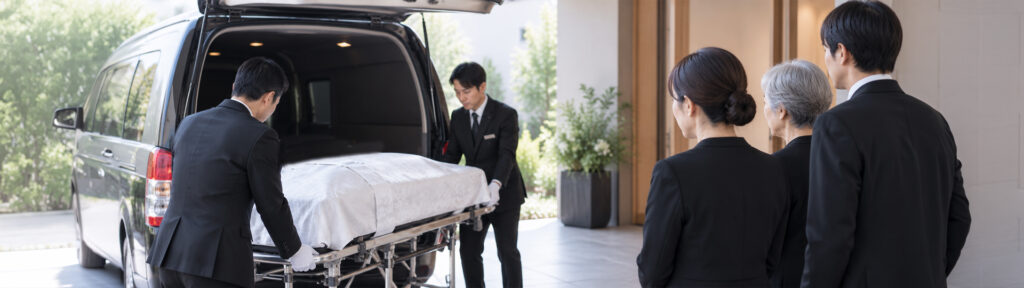 故人を搬送し、ご安置する